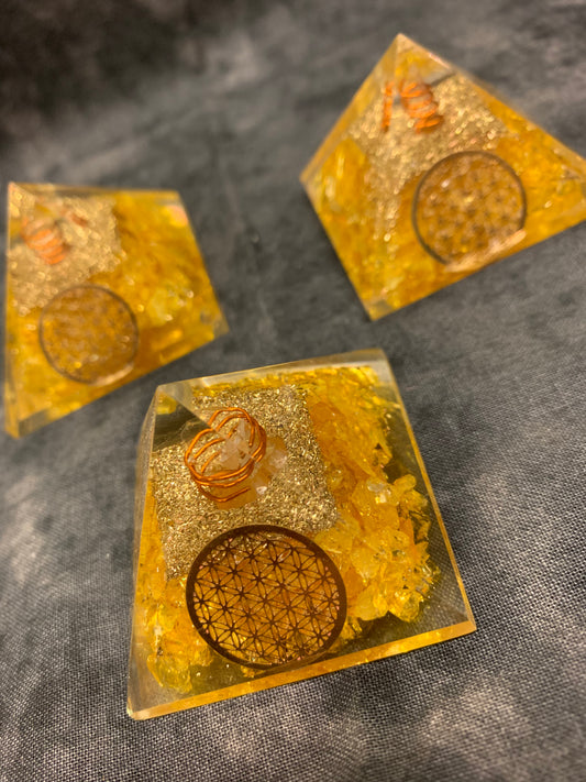 Orgonite Wealth Pyramid Citrine