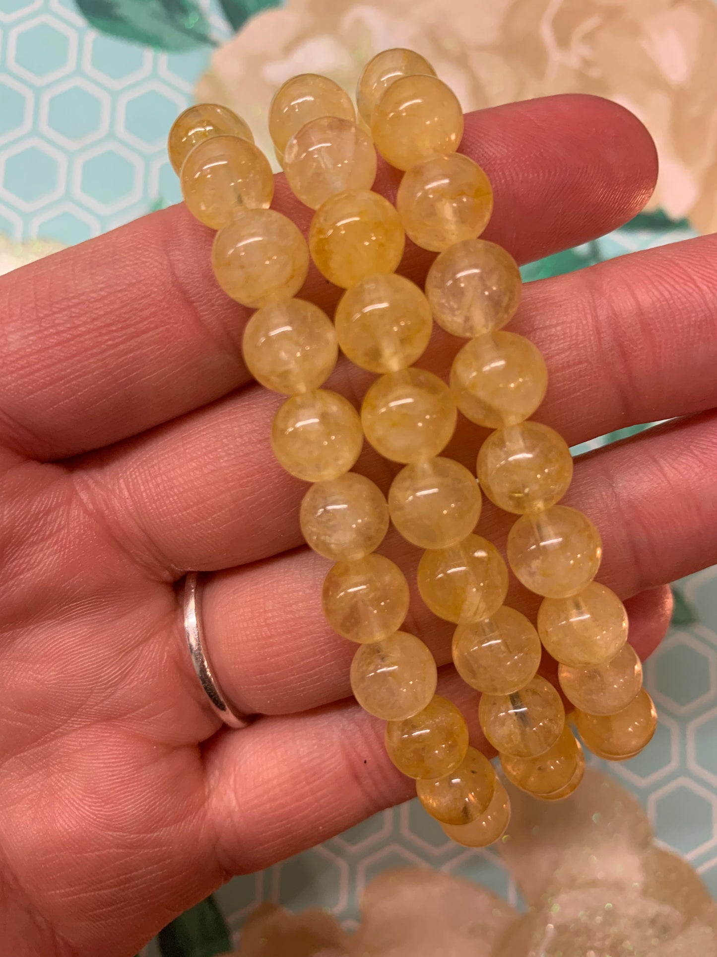 Citrine crystal bracelet 8mm