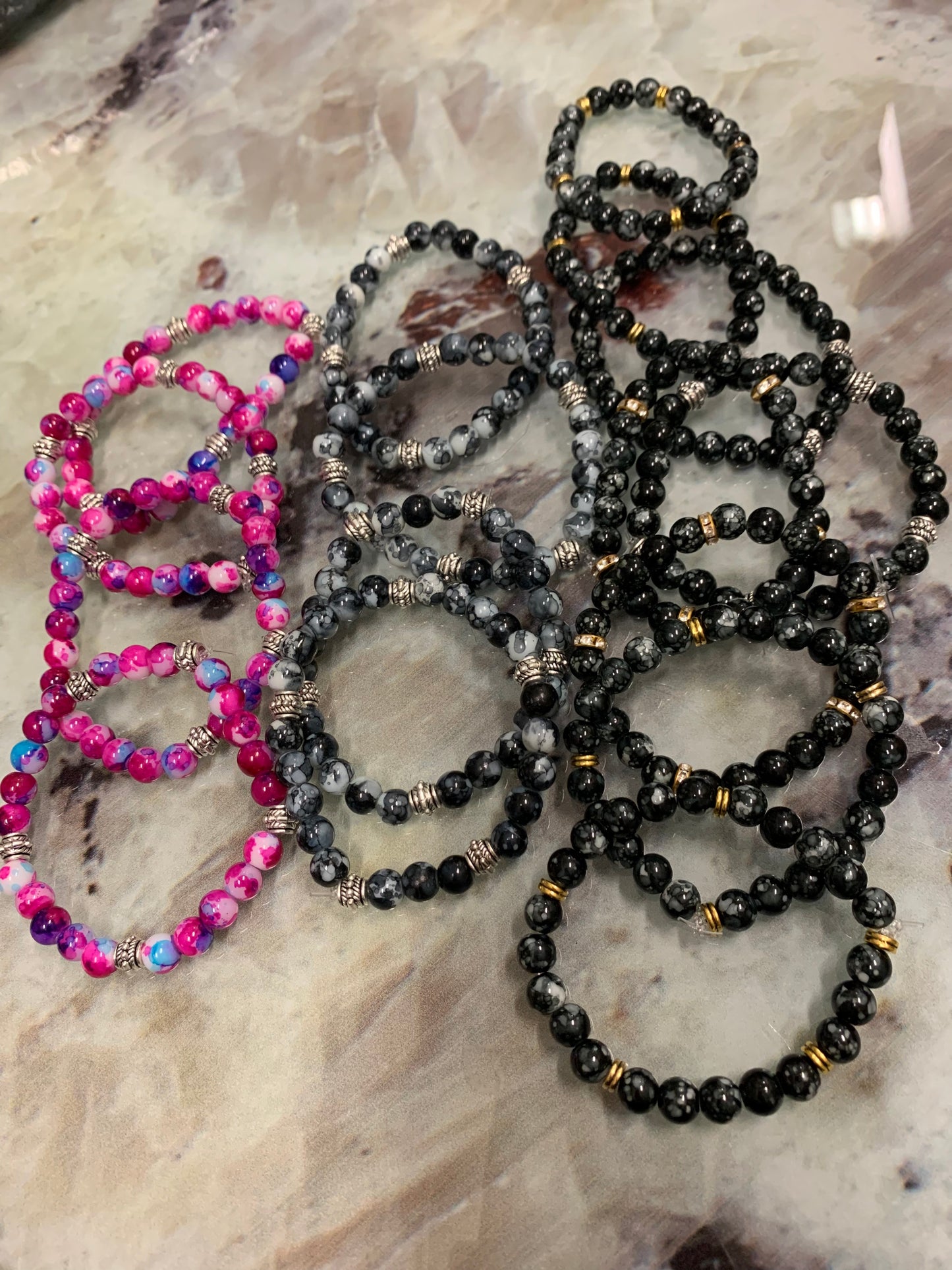 Artisan Sea Glass Bead Bracelet