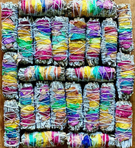 7 Chakra Rose + White Sage Smudge