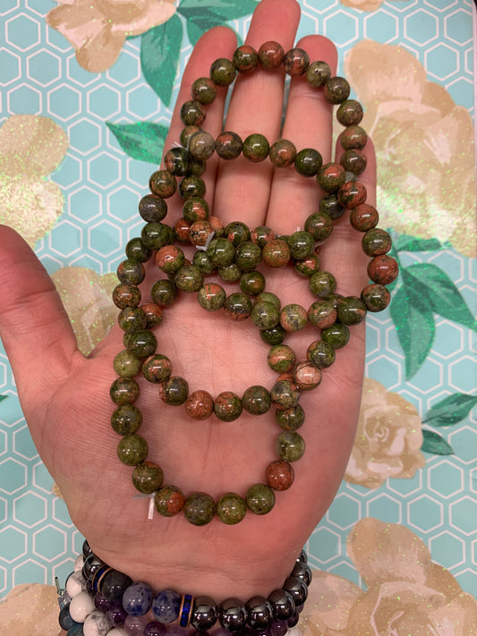 Unakite Bracelet 8mm