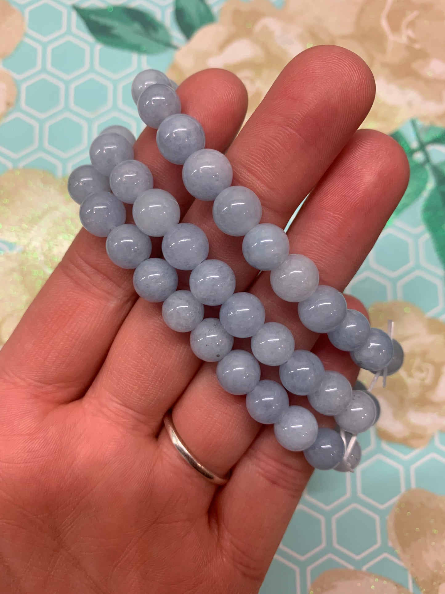 Aquamarine 8mm bracelet