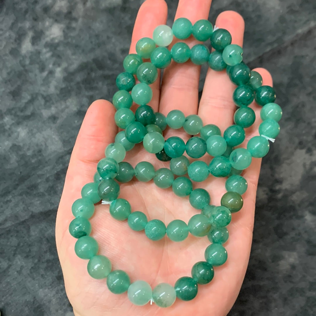 Jade Crystal Bead Bracelet