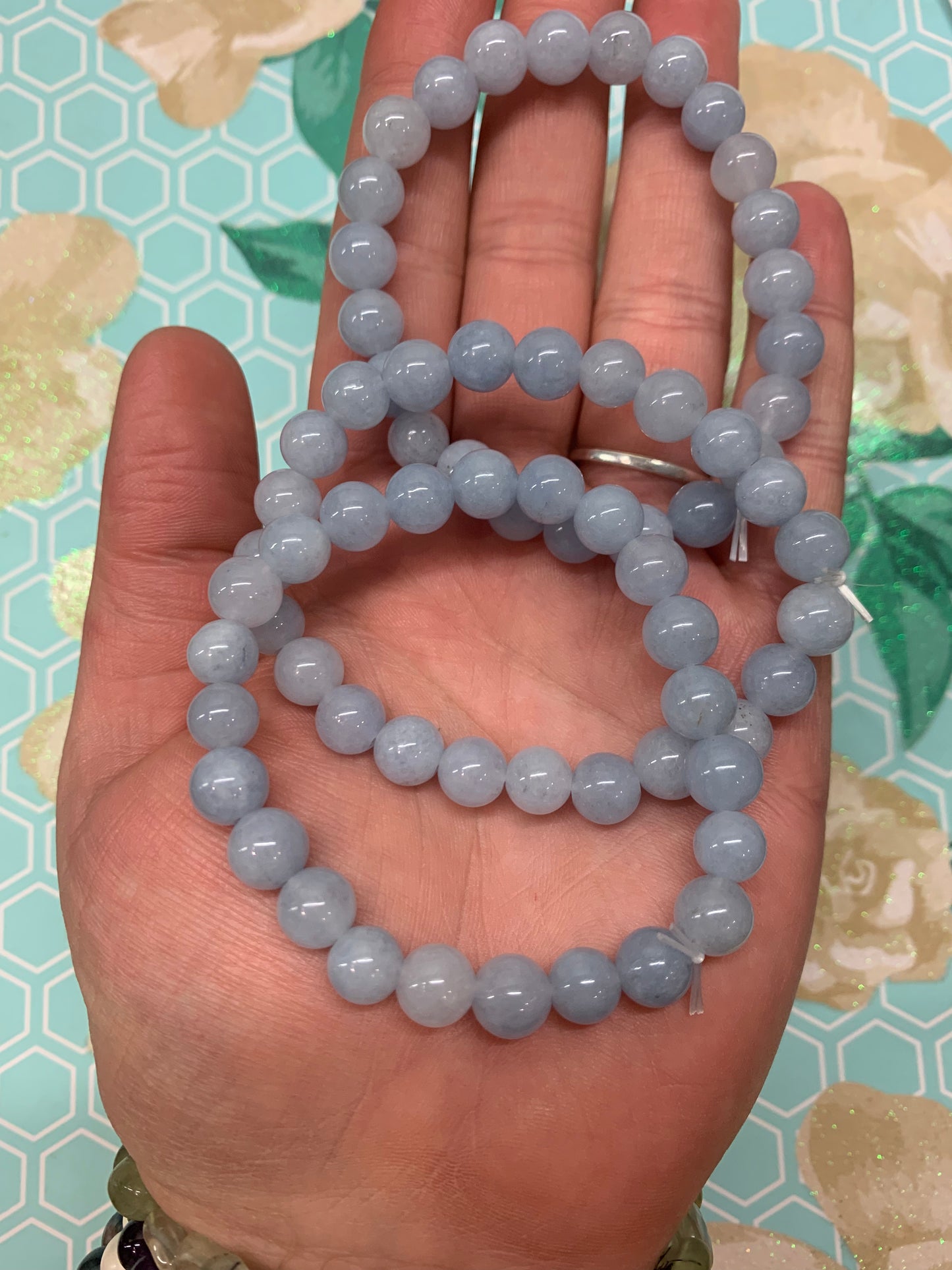 Aquamarine 8mm bracelet