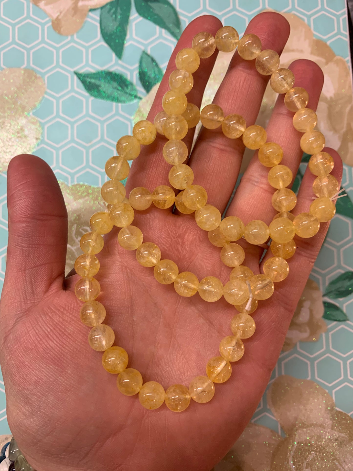 Citrine crystal bracelet 8mm