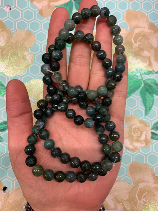 Moss Agate Crystal Bracelet